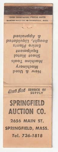 Matchbook cover springfield - matchbook,