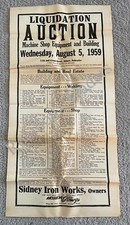 1959 Liquidation Auction Bill